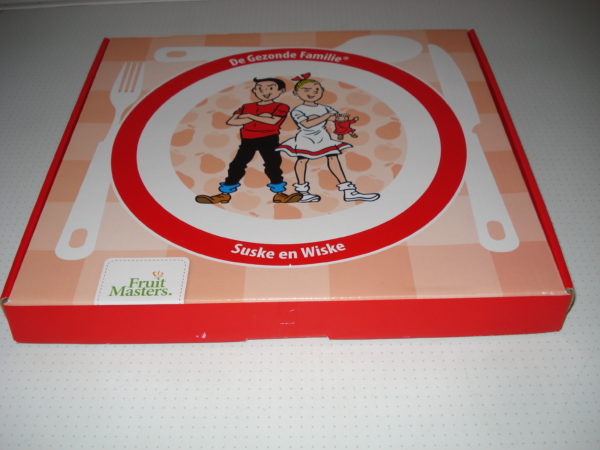 Ontbijtbord met bestek Rood Suske Wiske