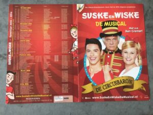 Folder musical met wedstrijd en strip