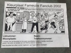 Kleurplaat Fameuze Fanclub 2002