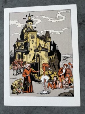 Ex libris Kasteel met S&W en kleine draak